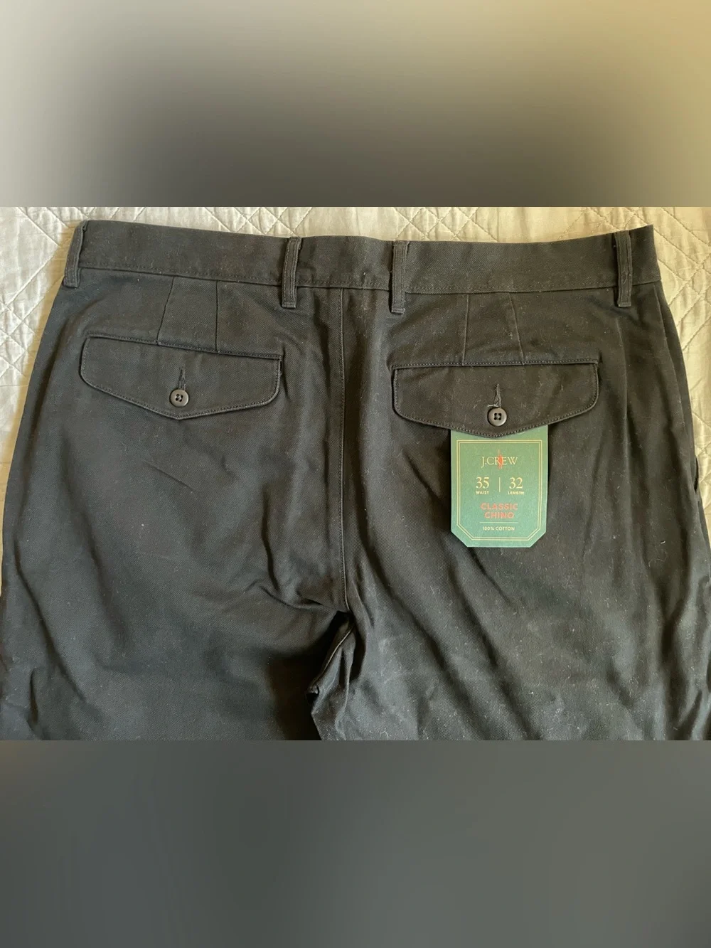 J. CREW Classic chino pant in Black Size 35/32 NWT $98 BE611